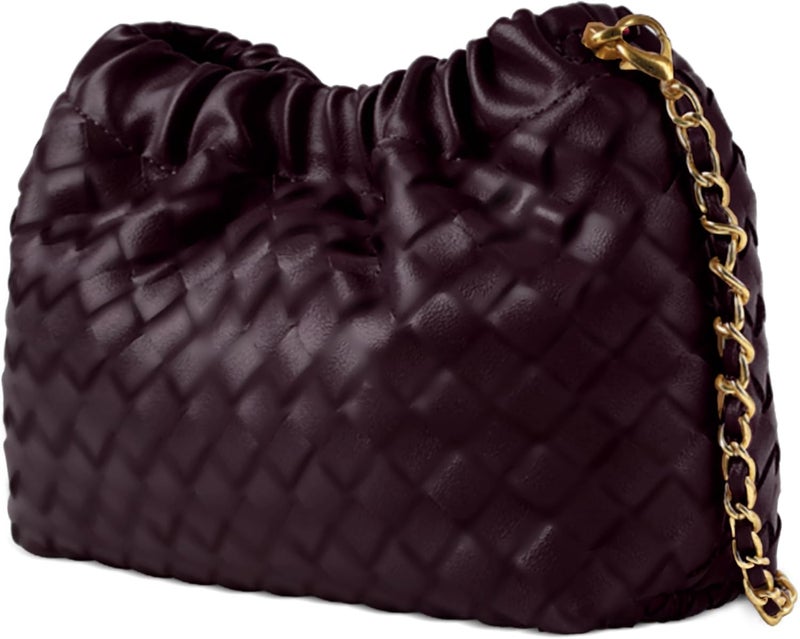 Joryin Woven Women's Crossbody Bag & Evening Purse, Trendy Dumpling Clutch & Hobo Cloud Shoulder Bag Trendy Dumpling Clutch - Image 1